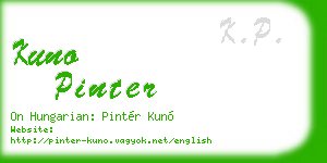 kuno pinter business card